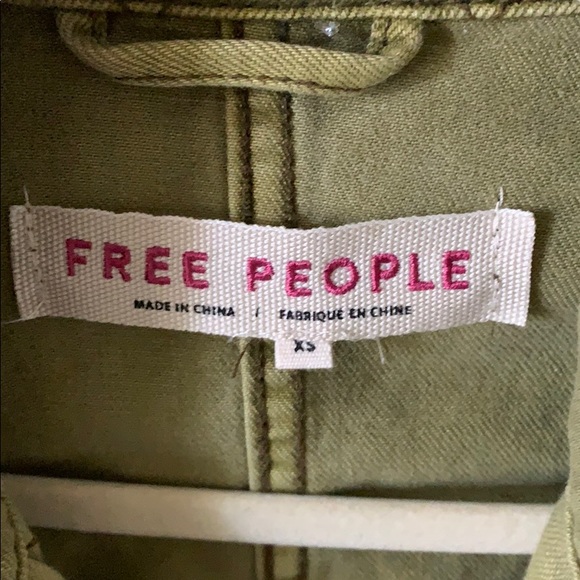 Oversized green Free People utility jacket - Picture 2 of 3